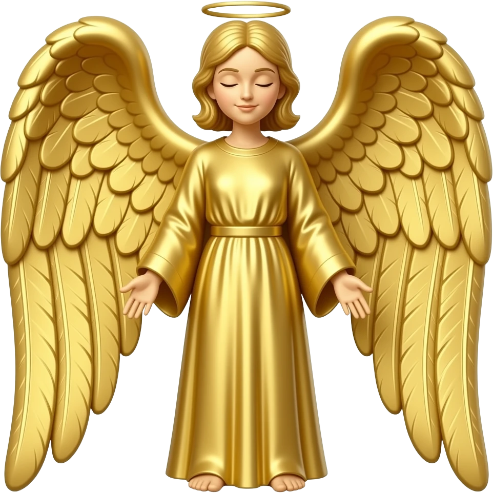 Gold angel statue emoji