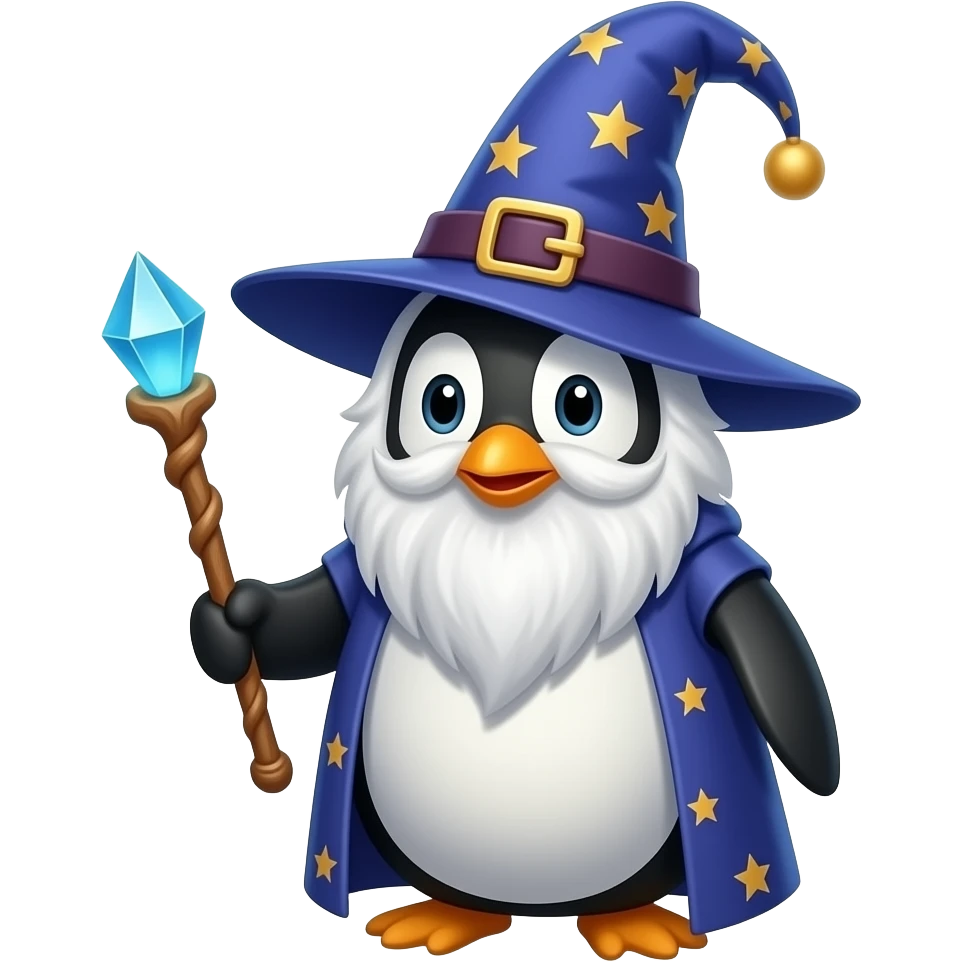 Penguin Wizard emoji