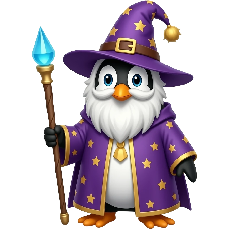 Penguin Wizard emoji