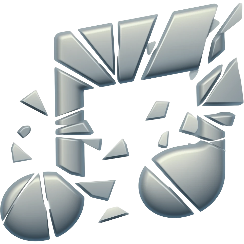 many broken music notes emoji