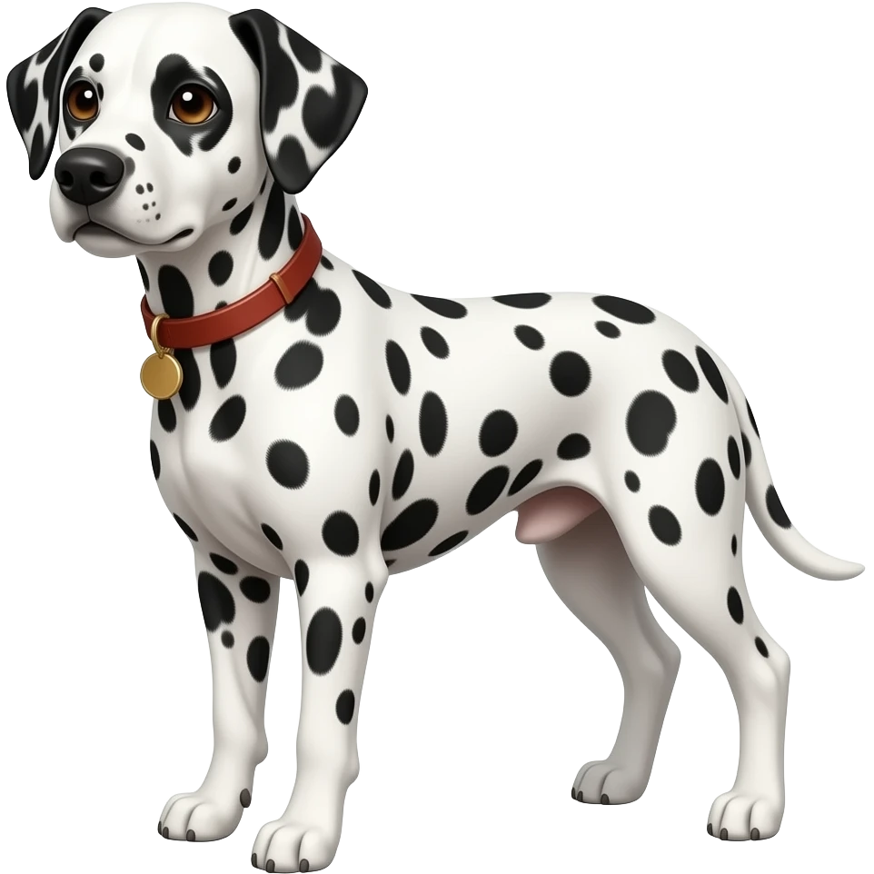 Pretty realistic looking dalmatian standing emoji