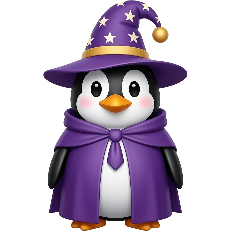 Penguin Wizard emoji