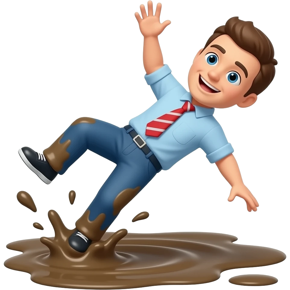 falling man mud emoji