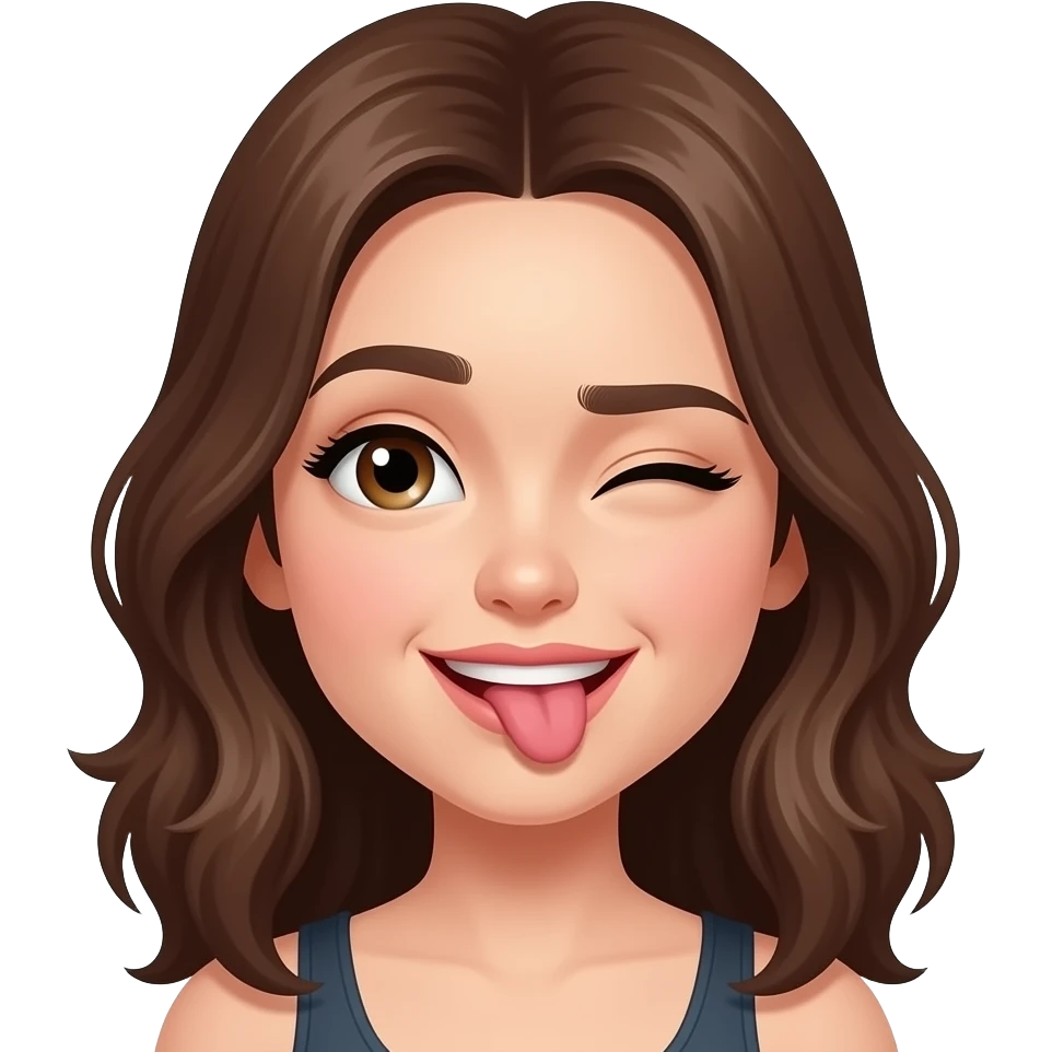 Can you make a emojis of a girl rolling her eyes backwards and her tongue licking her upper lip emoji