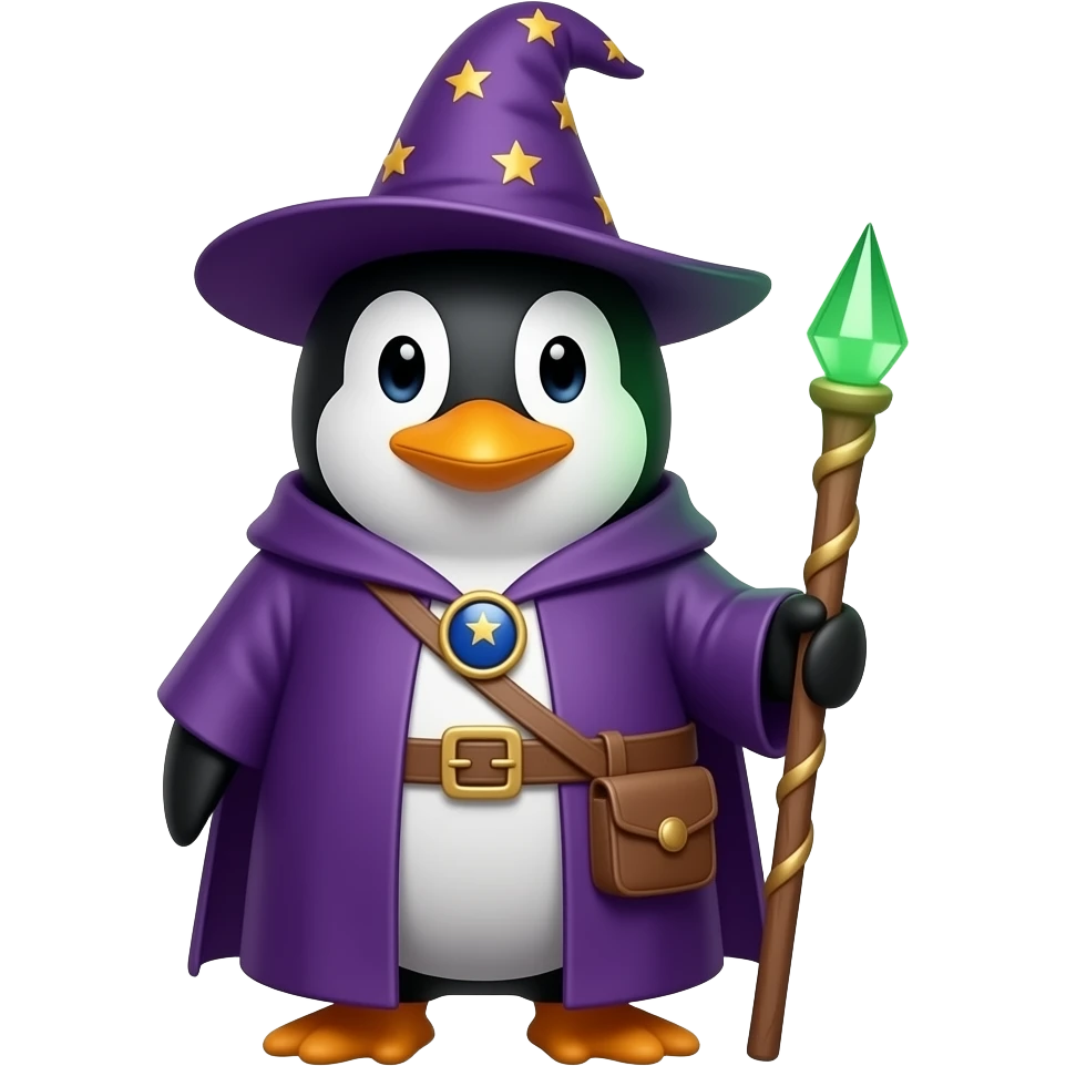 Penguin Wizard emoji