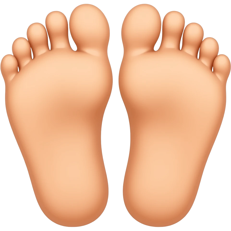 Both soles of feet against eachother emoji
