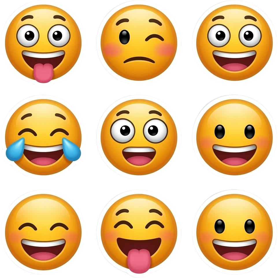 Funny sticker pack emoji