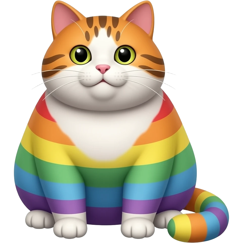 fat rainbow cat emoji