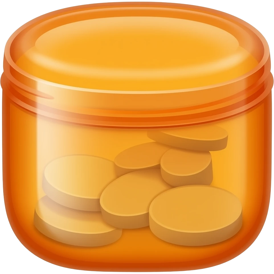 plastic orange pill box emoji