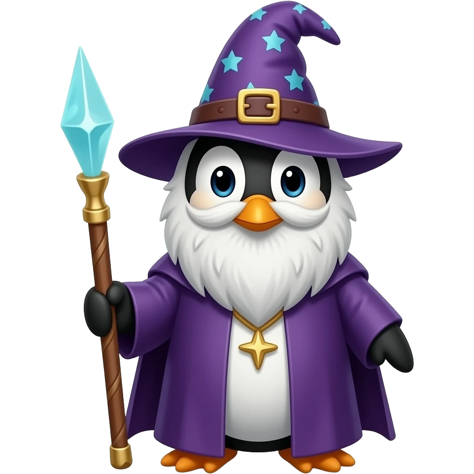 Penguin Wizard emoji