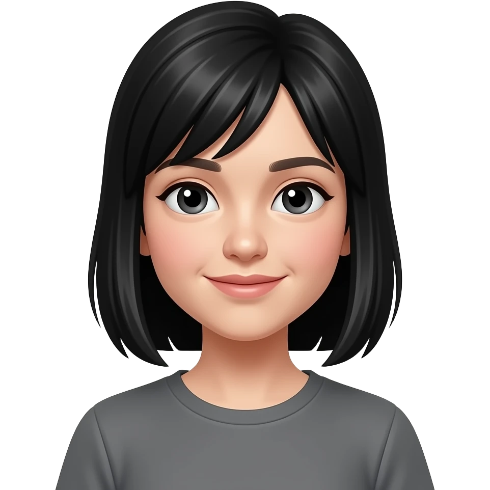 Girl with black hair emoji