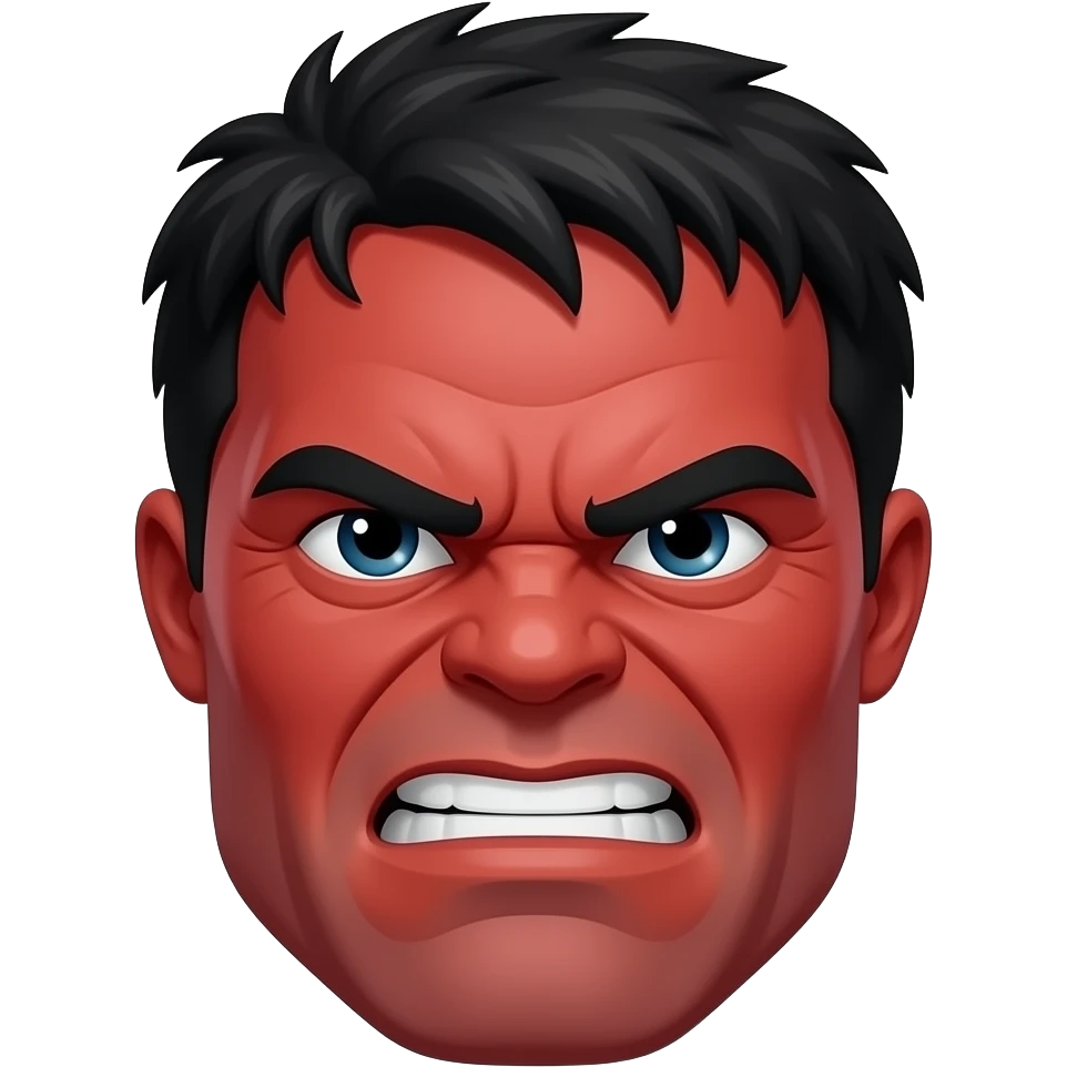 red hulk face emoji