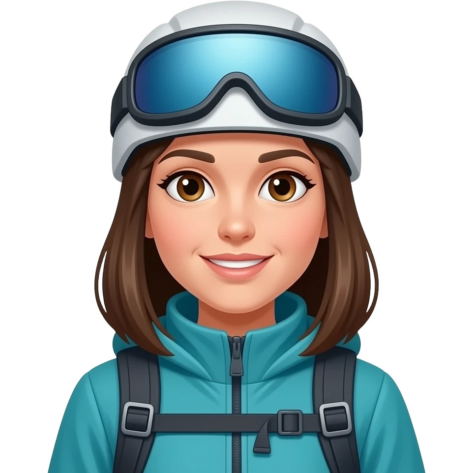 Девушка в снаряжении горы emoji