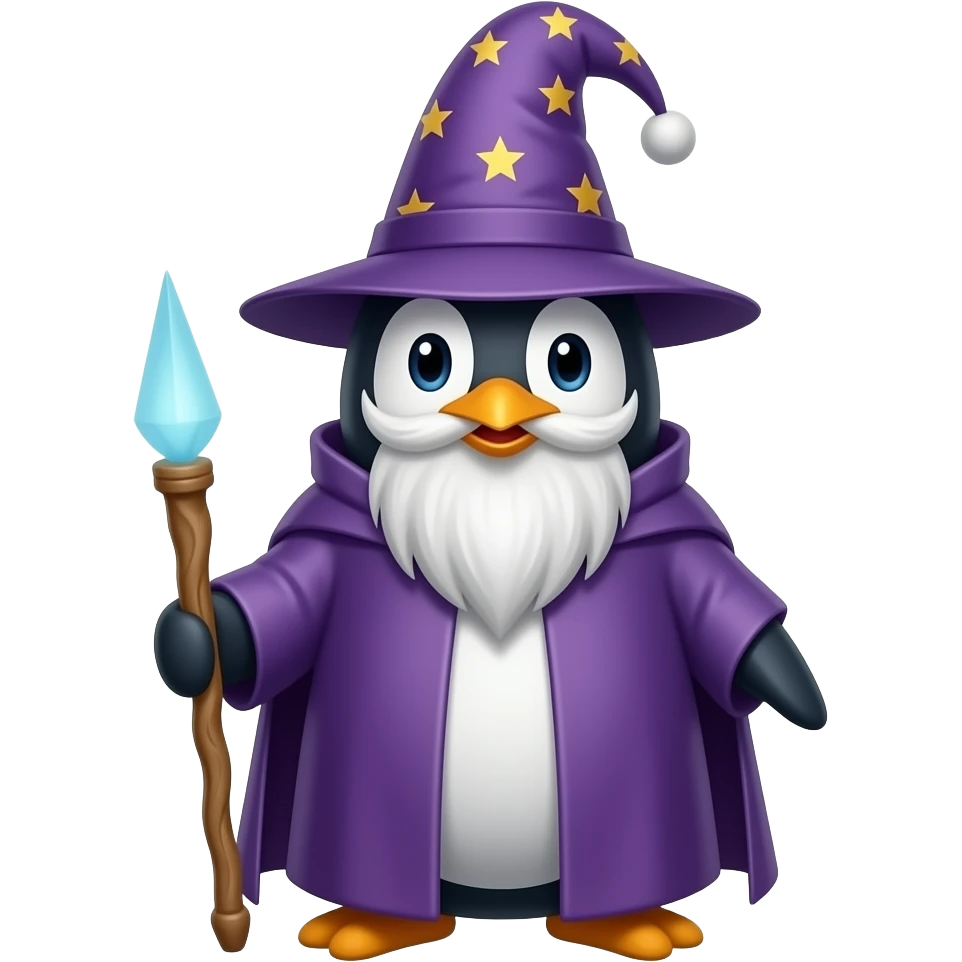 Penguin Wizard emoji