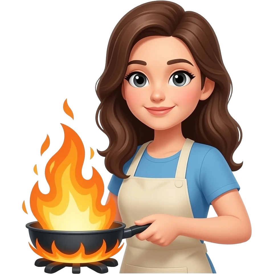 Women Cooking with Fire emoji