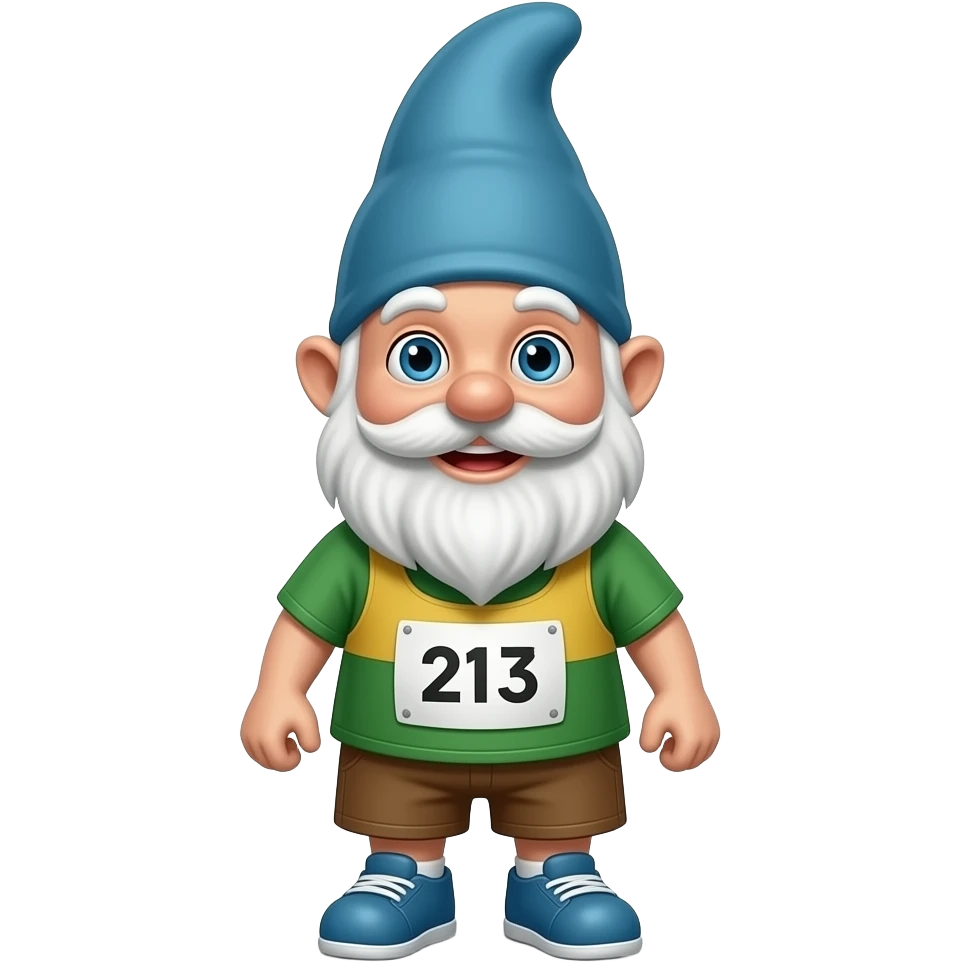 Crée un nain de jardin en tenue de running emoji
