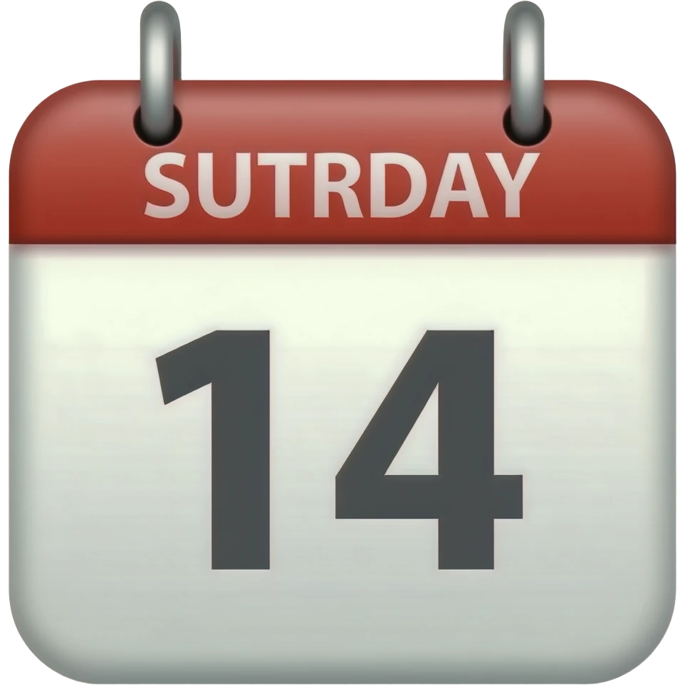 SATURDAY on calender emoji