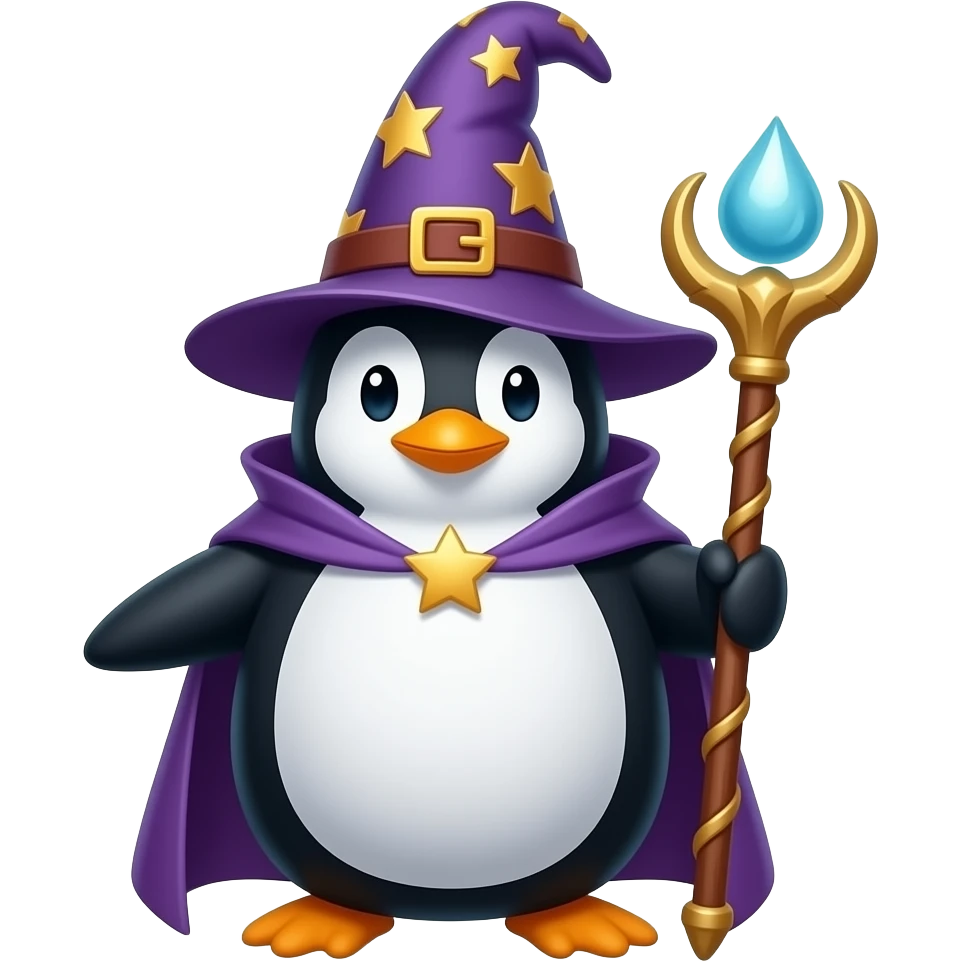 Penguin Wizard emoji