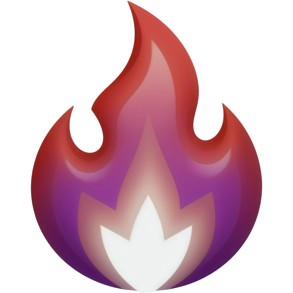 red and purple flame emoji