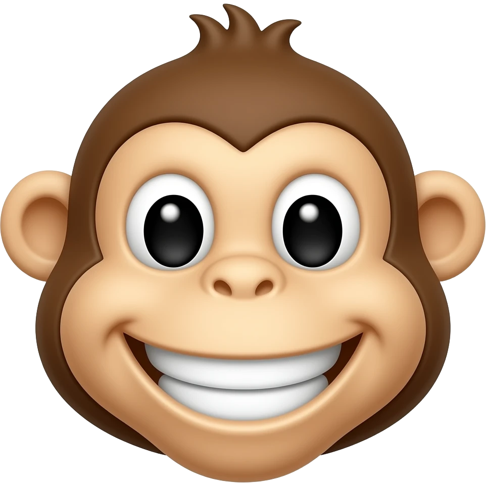 Grinning monkey head emoji
