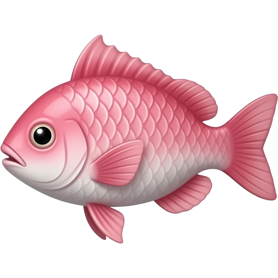Pink realistic fish emoji