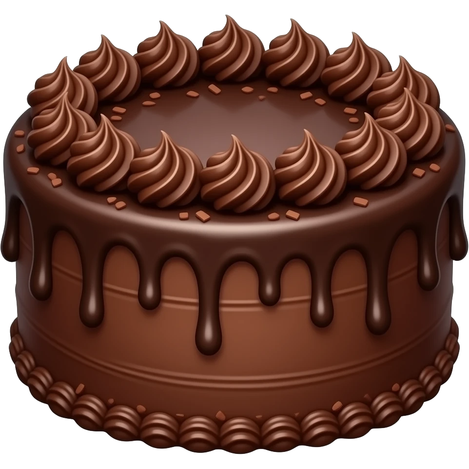 can you please make a really yummy looking whole chocolate cake emoji