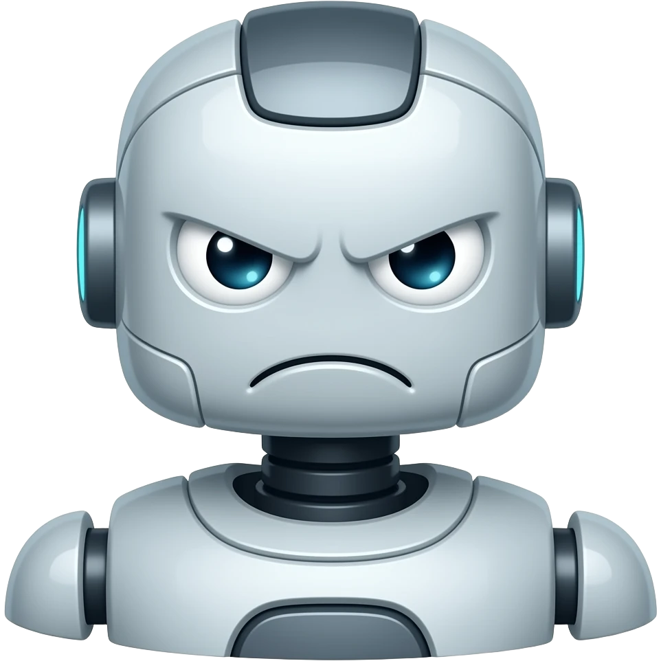 Angry robot computer artifical inteligence emoji