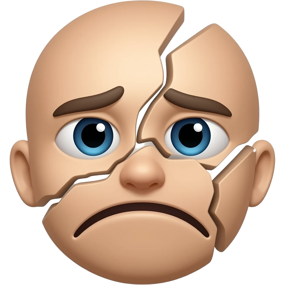 ZAŁAMANA SMUTNA TWARZ emoji
