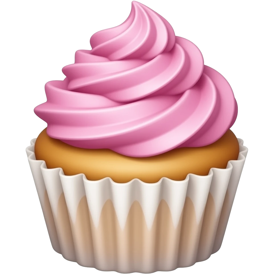 Cupcake with pink icing emoji