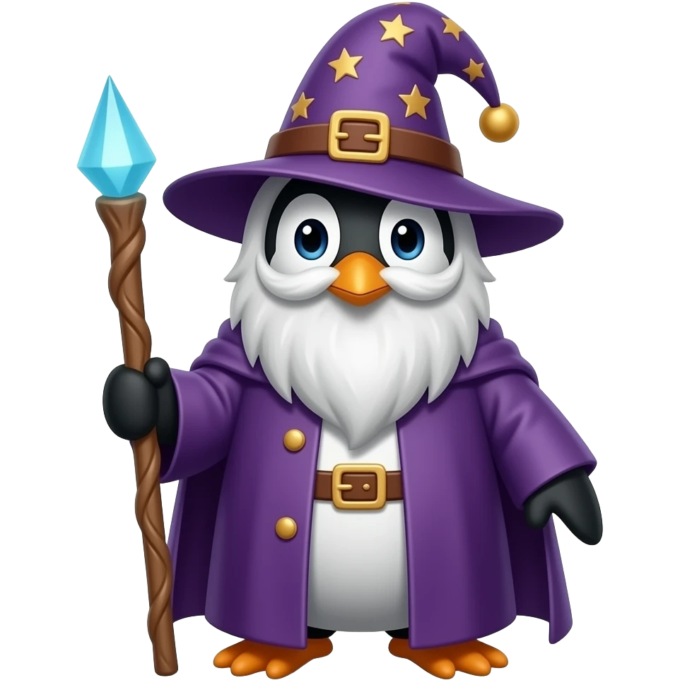Penguin Wizard emoji
