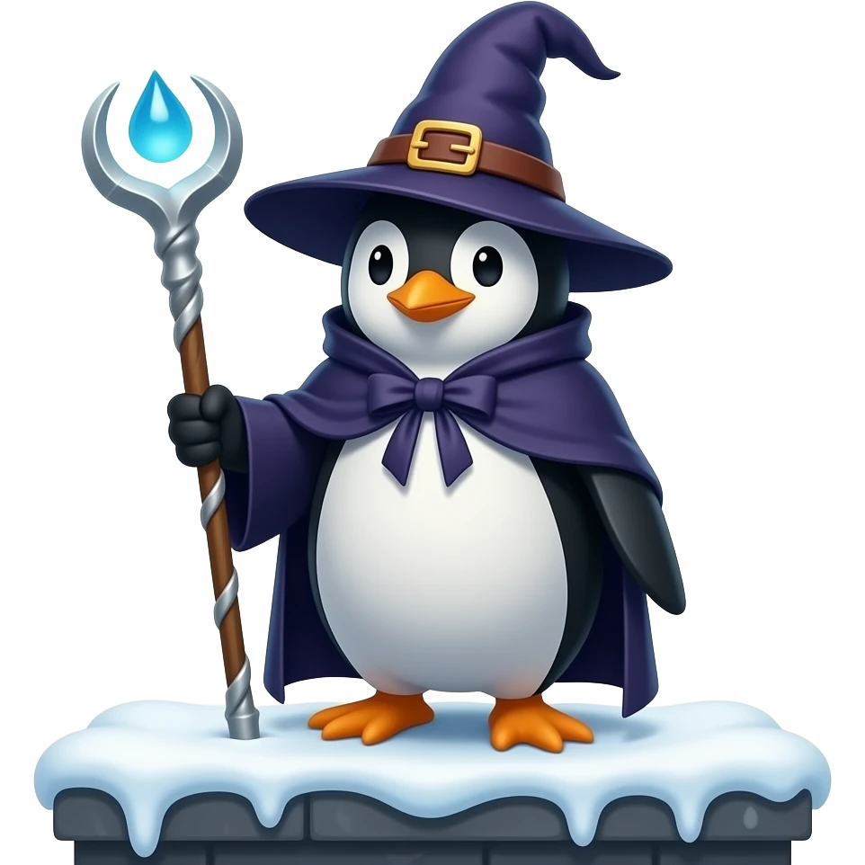 Penguin Wizard emoji