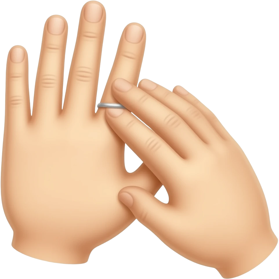 Putting a ring on her finger, simple, just hands emoji