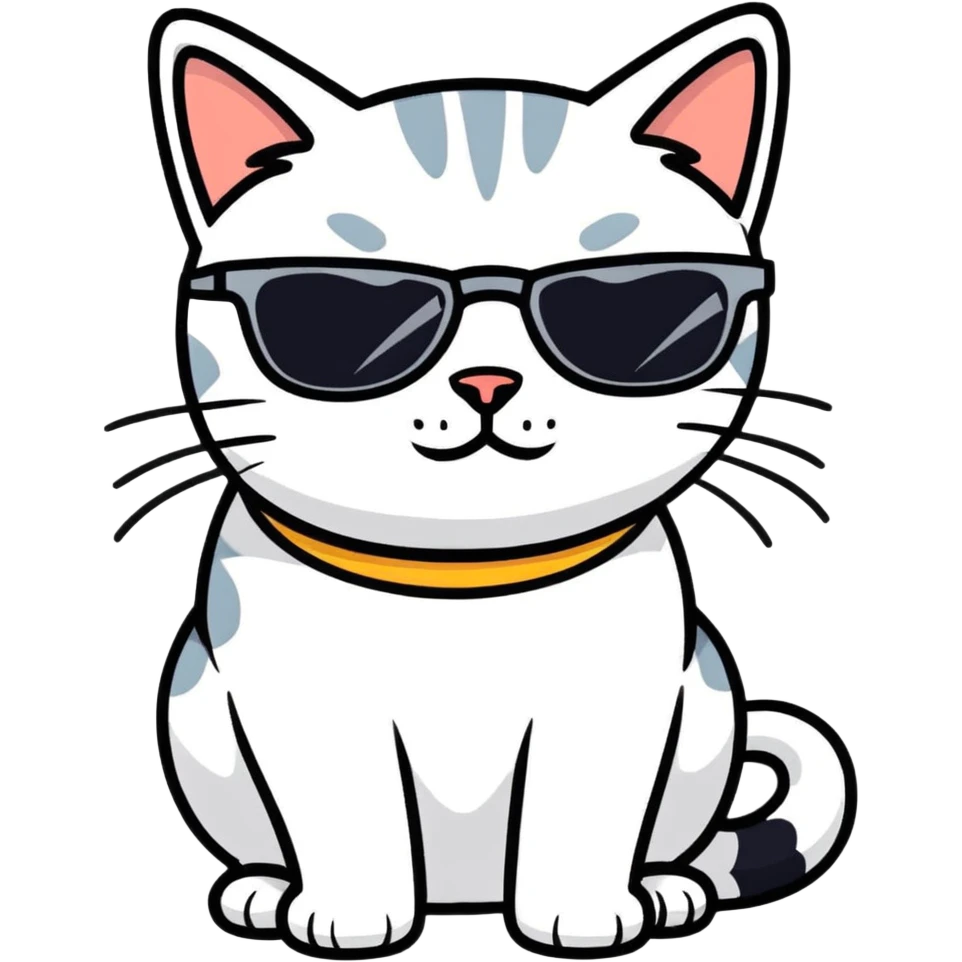 Cat with sunglasses emoji