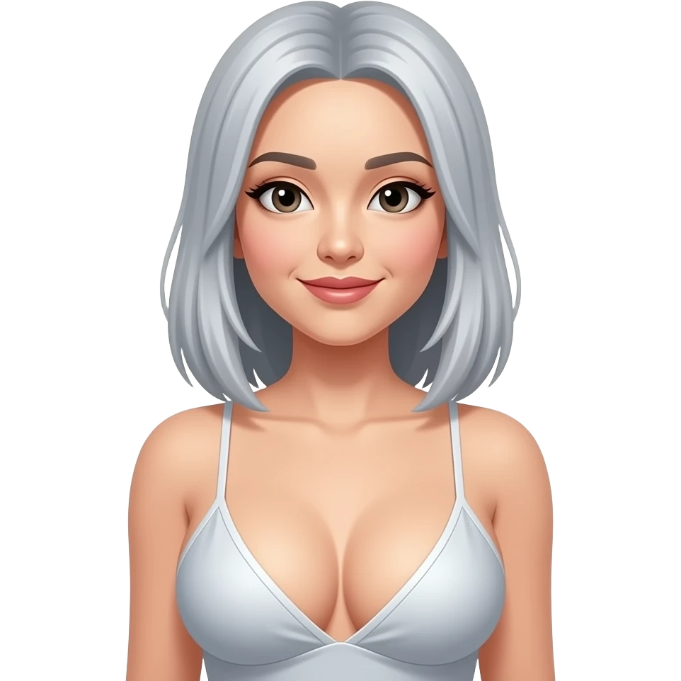 Big tit asian with silver hair emoji