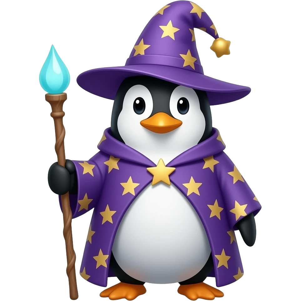 Penguin Wizard emoji