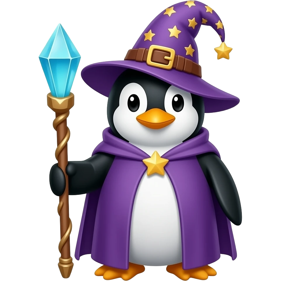 Penguin Wizard emoji