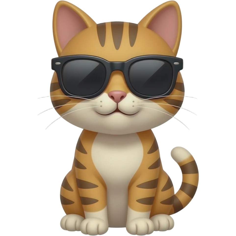Cat wearing sunglasses emoji