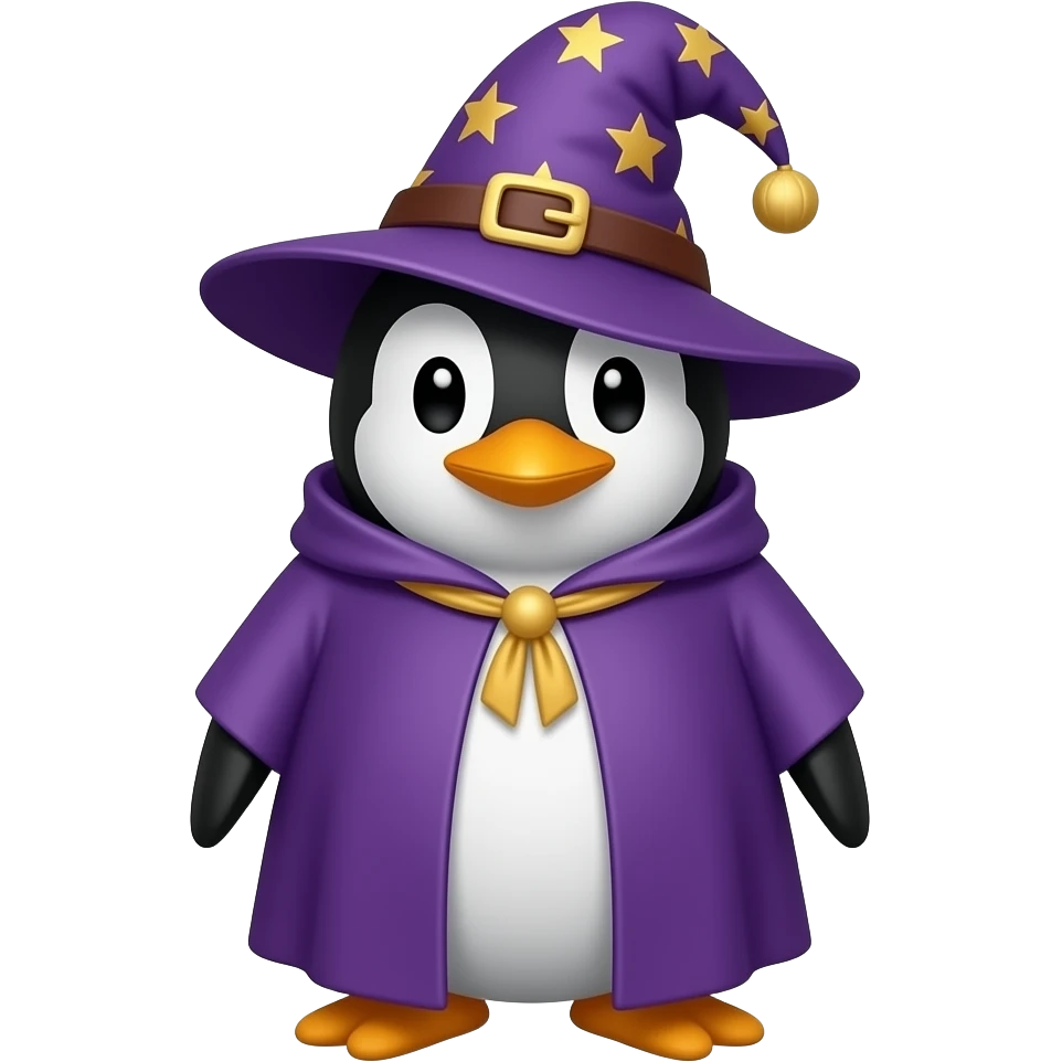 Penguin Wizard emoji