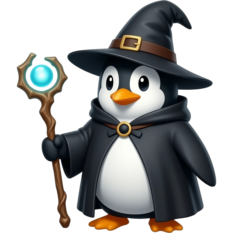 Penguin Wizard emoji