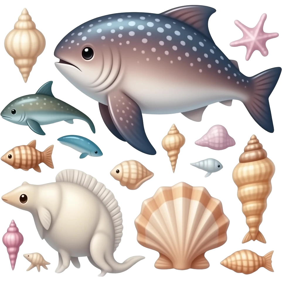 Скетч морские животные современные emoji