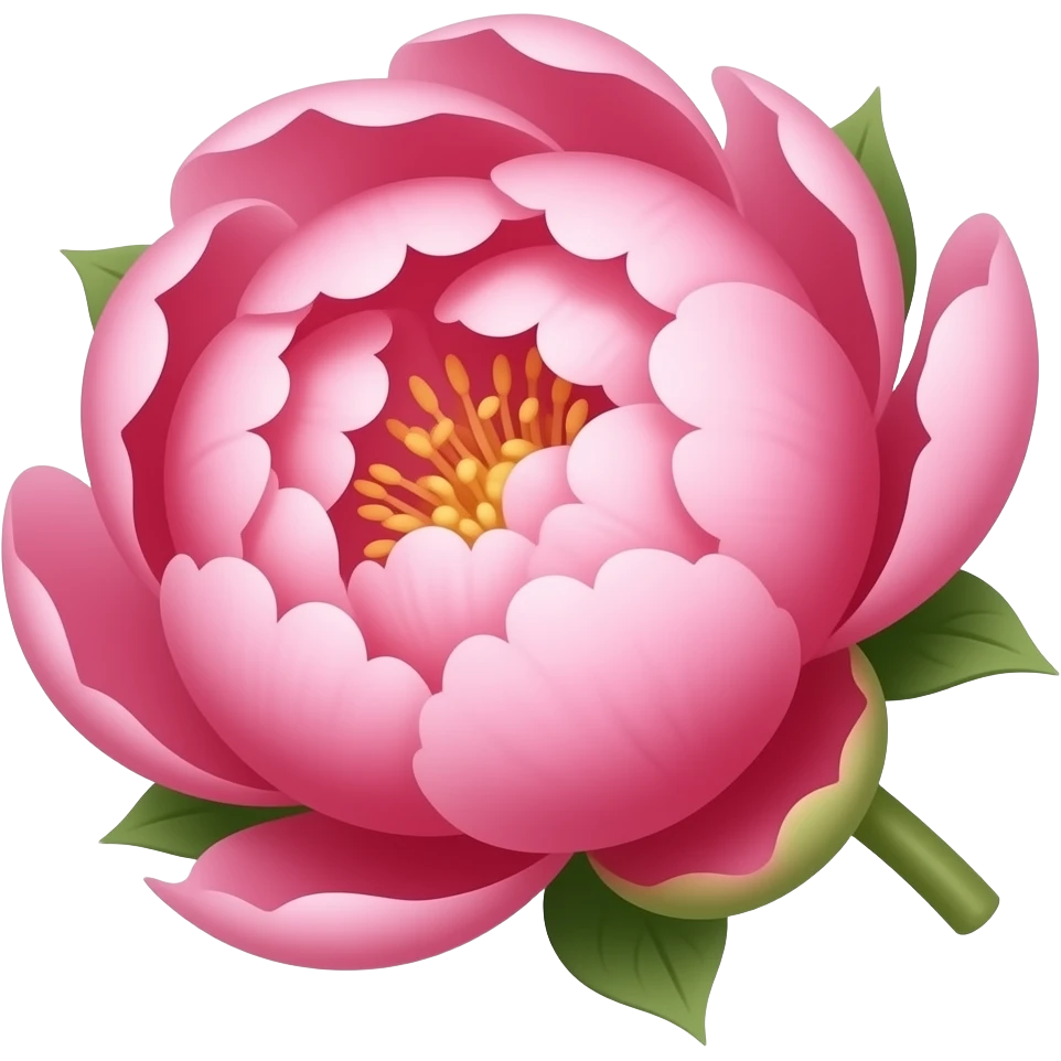Ich möchte einen emojie benutzen für WhatsApp peony rosa bitte wie sie aufblüht nur eine emoji