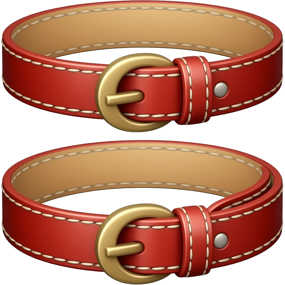 Zwei rote Lederarmbänder emoji
