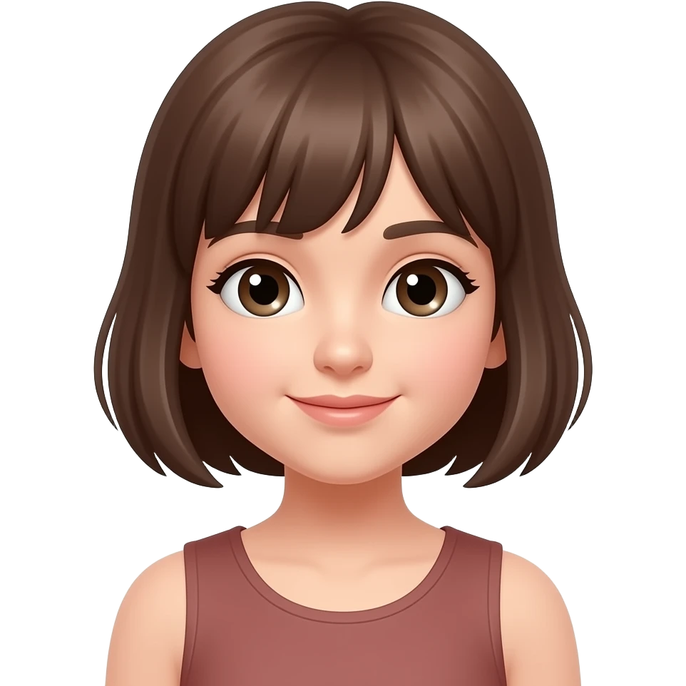 brunette short haired girl emoji