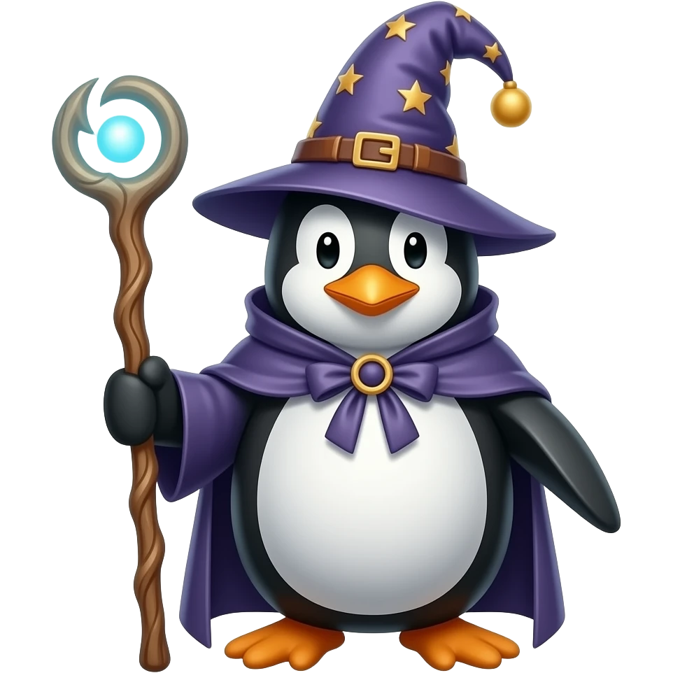 Penguin Wizard emoji