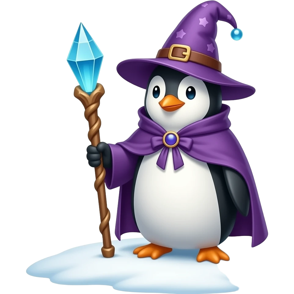 Penguin Wizard emoji