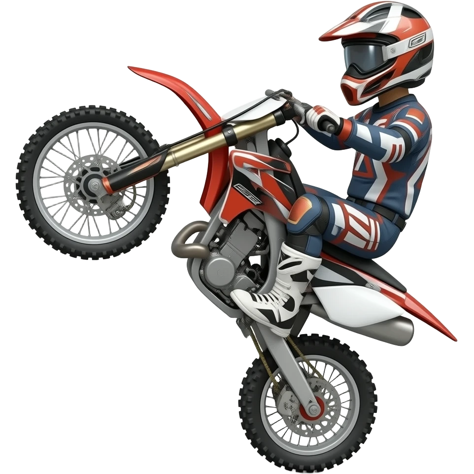 Dirt bike wheelie emoji