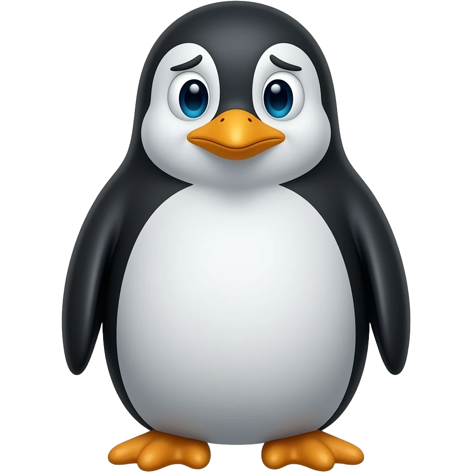 Pingwin with depression emoji