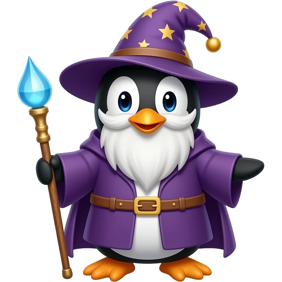 Penguin Wizard emoji