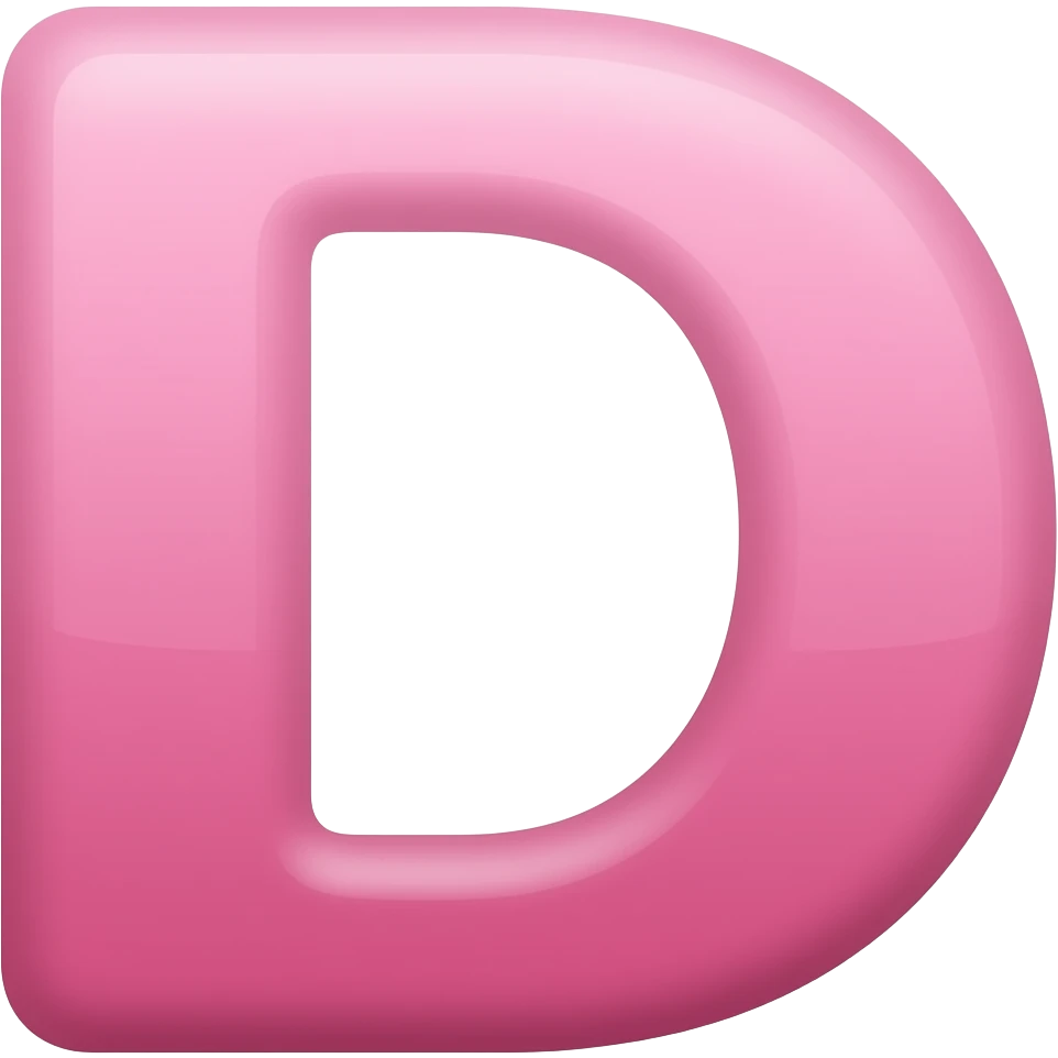 Letra D rosa emoji