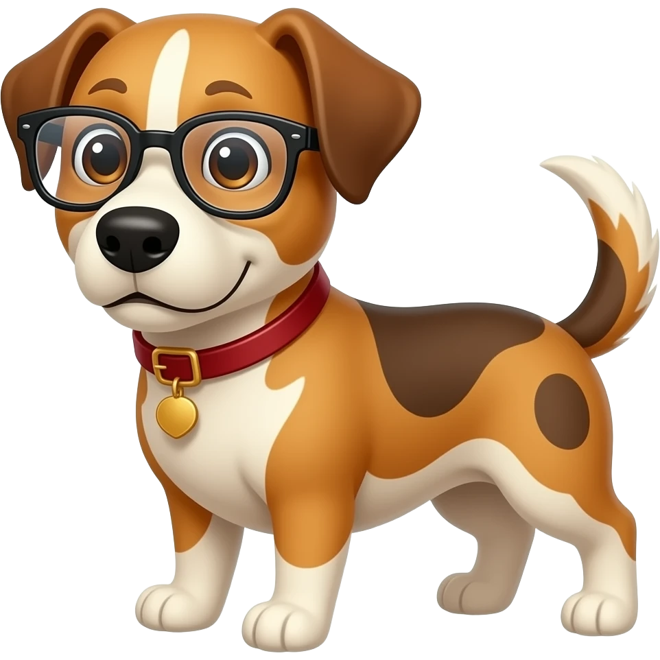 dog with glasses emoji